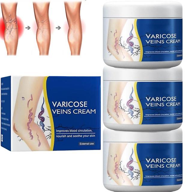 3pc Vein Care Fading Cream Varicose Veins Cream For Legs Veins Herbal Ointment on Productcaster.