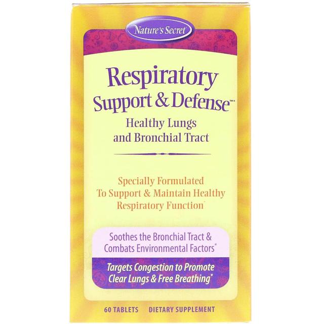 Nature's Secret, Respiratory Support & Defense, 60 Tablets on Productcaster.