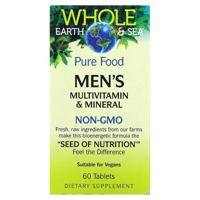 Natural Factors Naturfaktorer, Hele Jorden & Havet, Multivitamin & Mineral til mænd, 60 tabletter on Productcaster.