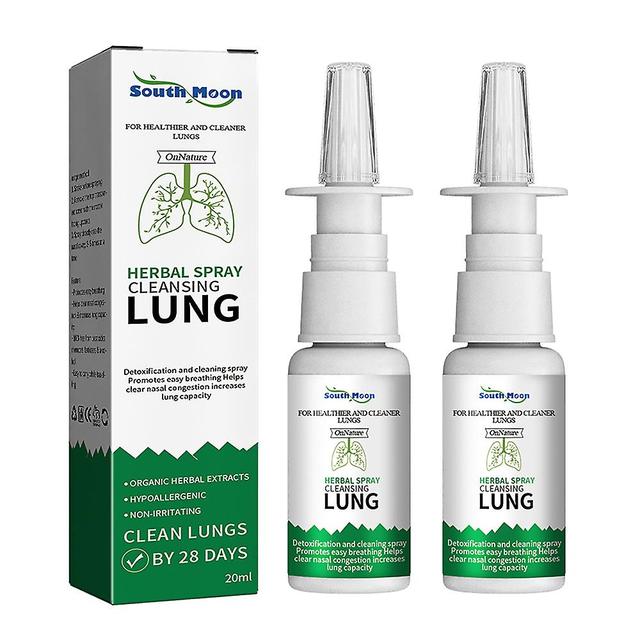 2pcs New Onnature Organic Herbal Lung Cleanse & Repair Nasal Spray Pro 2023 20ml on Productcaster.