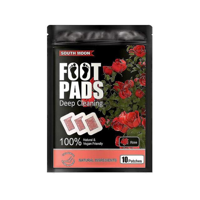 Youlaicai Rosa 10pcs / pack Detox Herbal Foot Patches Almohadillas adhesivas naturales Mejorar la limpieza de toxinas del sueño on Productcaster.