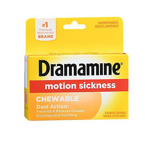 Med Tech Products Dramamine Motion Sickness Relief Chewable Tablets,50 mg,Orange Flavored 8 Tabs (Pack of 4) on Productcaster.