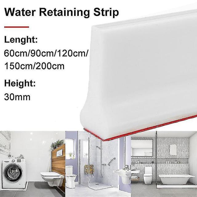 30 Mm Height Bathroom Water Stopper Water Partition Dry&wet Separation Flood Barrier Rubber Dam Silicon Water Blocker Don't Slip szkyd A 150cm on Productcaster.