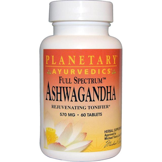 Planetary Herbals, Ayurvedics, Full Spectrum Ashwagandha, 570 mg, 60 Tablets on Productcaster.