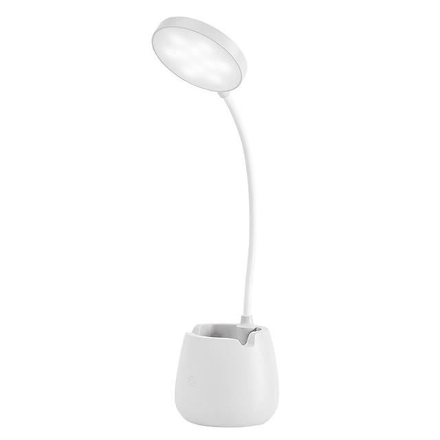 Small Desk Light Eye Protection Adjustable Flexible LED Rechargeable Bedside Lamp for Student Dormitory Bedroom Bedside on Productcaster.