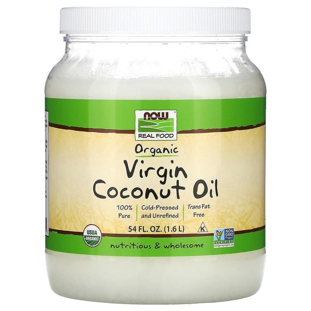 NOW Foods, Real Food, Organic Virgin Coconut Oil, 54 fl oz (1.6 L) on Productcaster.