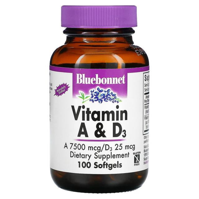 Bluebonnet Nutrition Bluebonnet Ernæring, Vitamin A & D3, 100 Softgels on Productcaster.