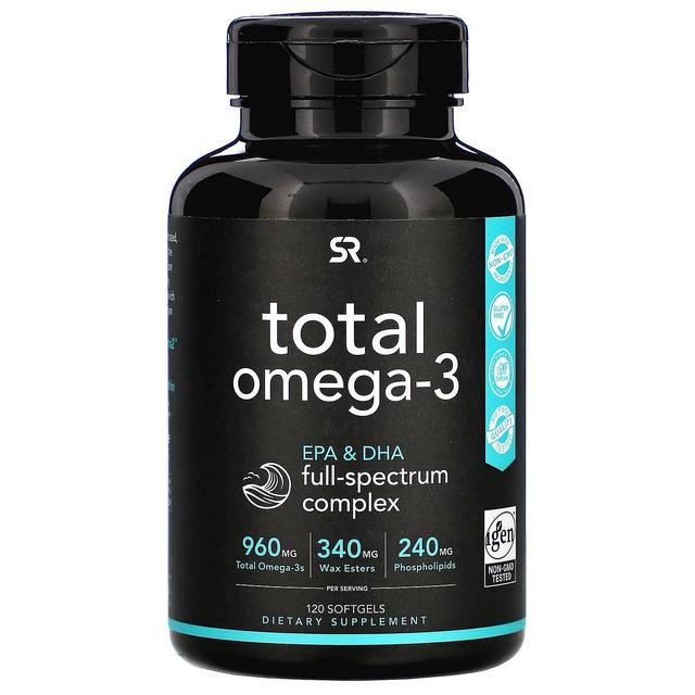 Sports Research Urheilututkimus, yhteensä omega-3, 120 pehmeää geeliä on Productcaster.