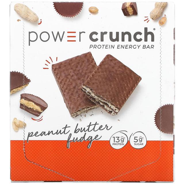 BNRG, Power Crunch Protein Energy Bar, Peanut Butter Fudge, 12 Bars, 1.4 oz (40 g) Each on Productcaster.