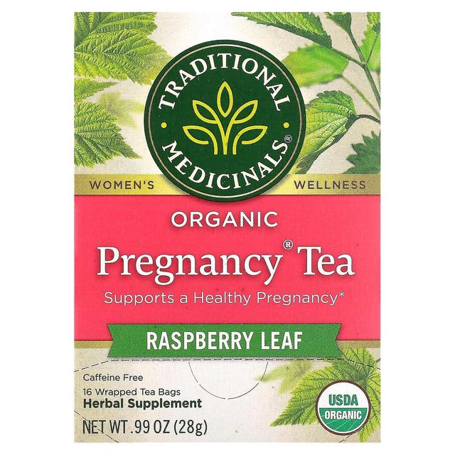 Traditional Medicinals, Organic Pregnancy Tea, Raspberry Leaf, Caffeine Free, 16 Wrapped Tea Bags, 0 on Productcaster.