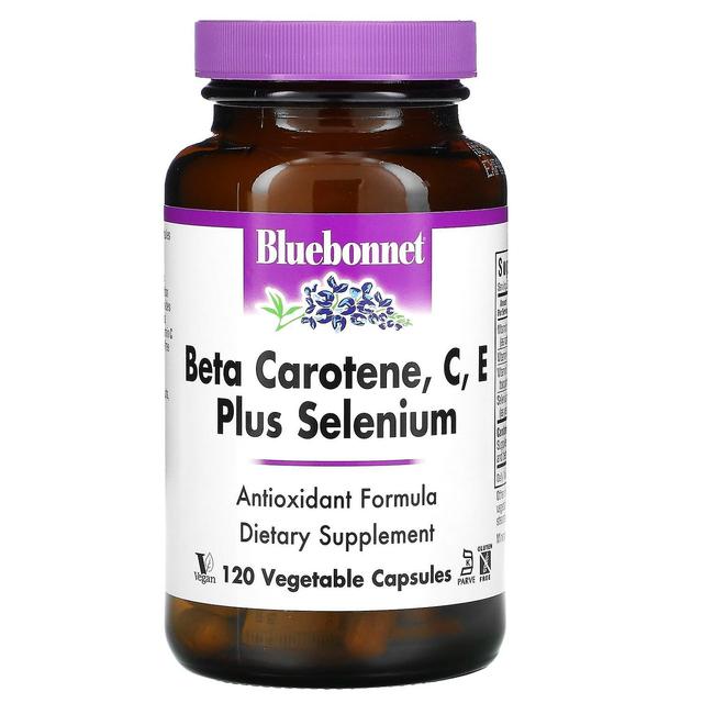 Bluebonnet Nutrition, Beta Carotene, C, E Plus Selenium, 120 Vegetable Capsules on Productcaster.