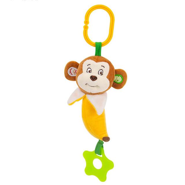 Cartoon Animal Baby Bell Soft And Non-deformable Bell Portable Plush Dolls Monkeys on Productcaster.