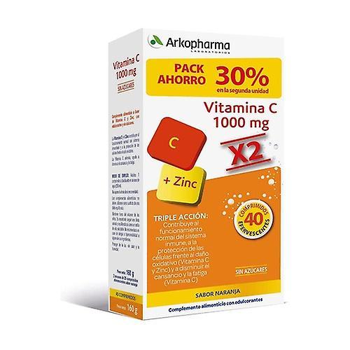 Arkopharma Arkovital C-vitamin 1000 mg 60 brusetabletter (Orange) on Productcaster.