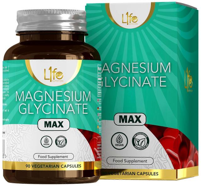 L1fe Nutrition Glicinato di magnesio (1250mg) 1 Bottle (90 Capsules) on Productcaster.