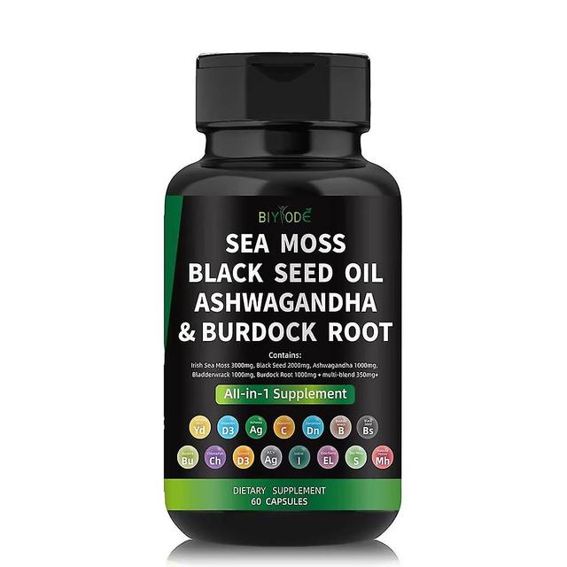 Certified Organic Sea Moss Capsules - Irish Sea Moss Bladderwrack Burdock Root on Productcaster.