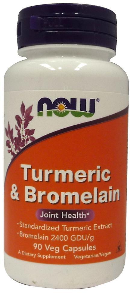 NOW Foods Nå Foods gurkemeie & Bromelain 90 kapsler 733739031037 on Productcaster.