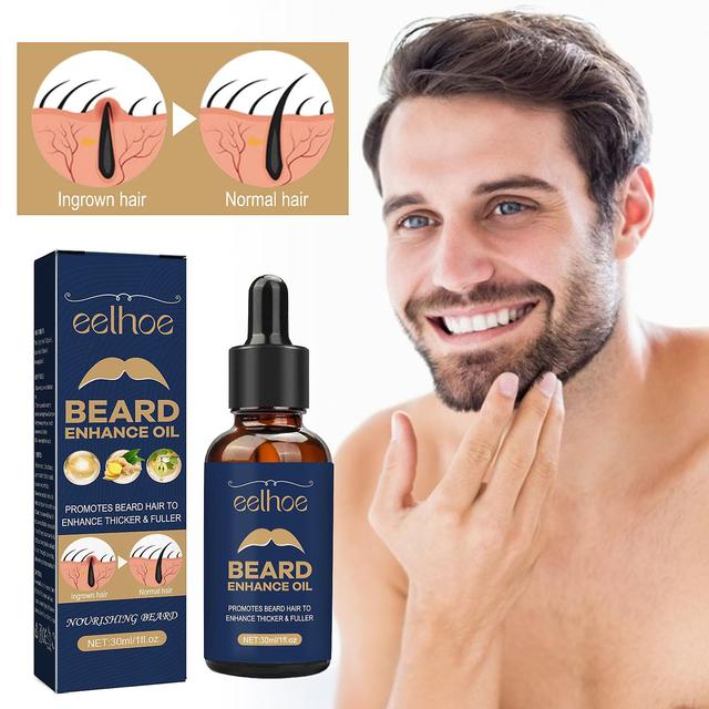 unbrand Aceite para mejorar la barba,Hombres Crecimiento líquido de la barba Mejora rápida de la nutrición facial Barba de bigote 30ml A on Productcaster.