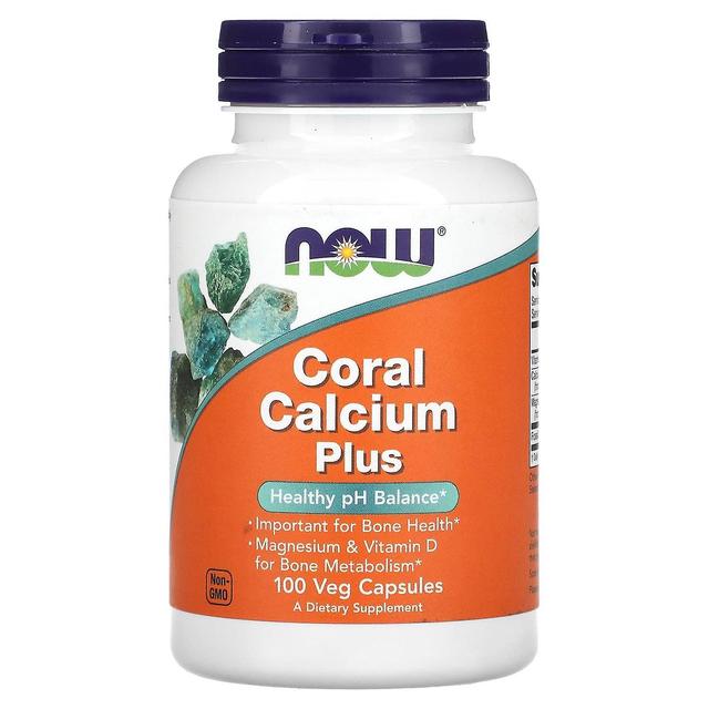 NOW Foods, Coral Cálcio Plus, 100 Cápsulas Veg on Productcaster.