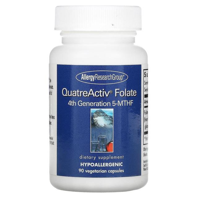 Allergy Research Group, QuatreActiv Folate, 4th Generation 5-MTHF, 90 Vegetarian Capsules on Productcaster.