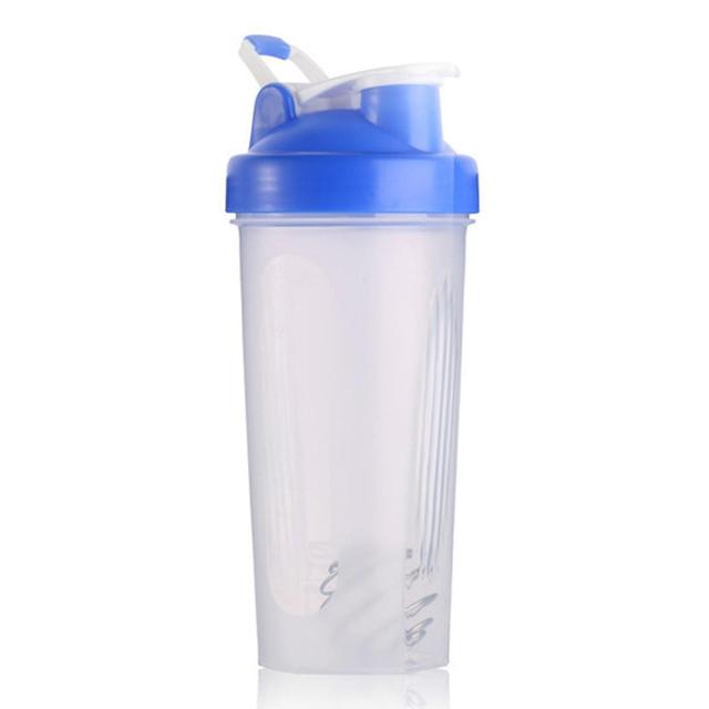 600ml Shaker Bottle Eco-friendly Large Capacity Plastic Protein Powder Mixing Mug For Outdoor Blue on Productcaster.