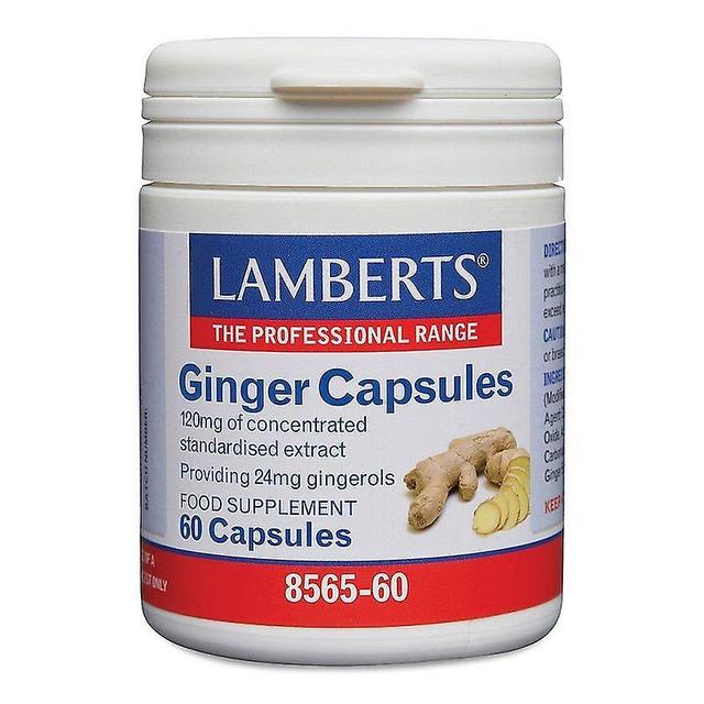 Lamberts Ginger Capsules 60 (8565-60) on Productcaster.