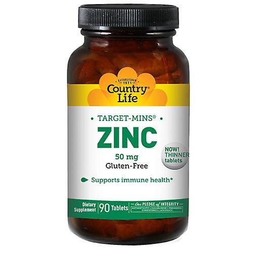 Country Life Zink Target-Mins, 50 mg, 90 Tabs (pakke med 4) on Productcaster.