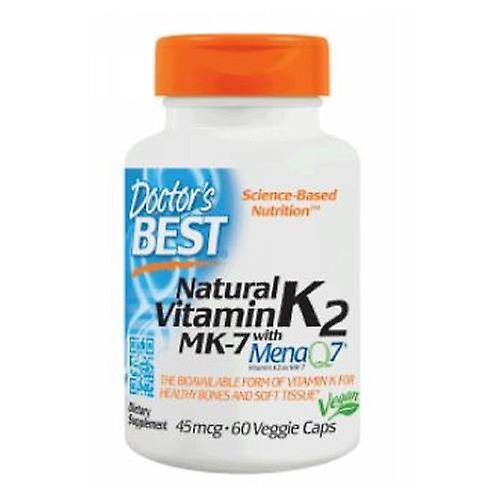 Doctor's Best Lekári Najlepší prírodný vitamín K2 predstavovať MenaQ7, 45 mcg, 60 VCaps (balenie po 4) on Productcaster.