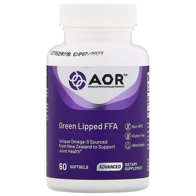 Advanced Orthomolecular Resear Advanced Orthomolecular Research AOR, Green Lipped FFA, 60 Softgels on Productcaster.