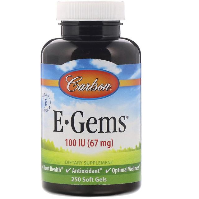 Carlson Labs, E-Gems, 67 mg (100 IE), 250 Softgels on Productcaster.