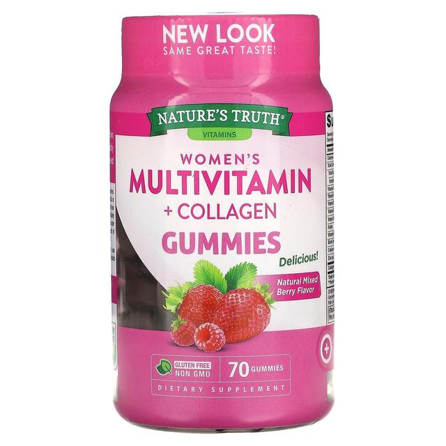 Nature's Truth, Multivitmain + Kollagen für Frauen, natürliche gemischte Beeren, 70 Fruchtgummis on Productcaster.