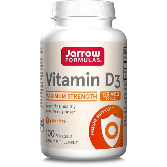 Jarrow Formulas Vitamin D3 125 mcg (5000 IU) 100 Softgels on Productcaster.