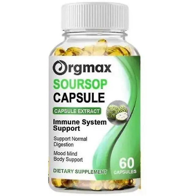 Gggz Orgmax Soursop kapsuly s vitamínom C pre antioxidanty protizápalové látky zlepšujú imunitné tráviace zdravie Doprava zdarma pre dospelých 60pcs on Productcaster.