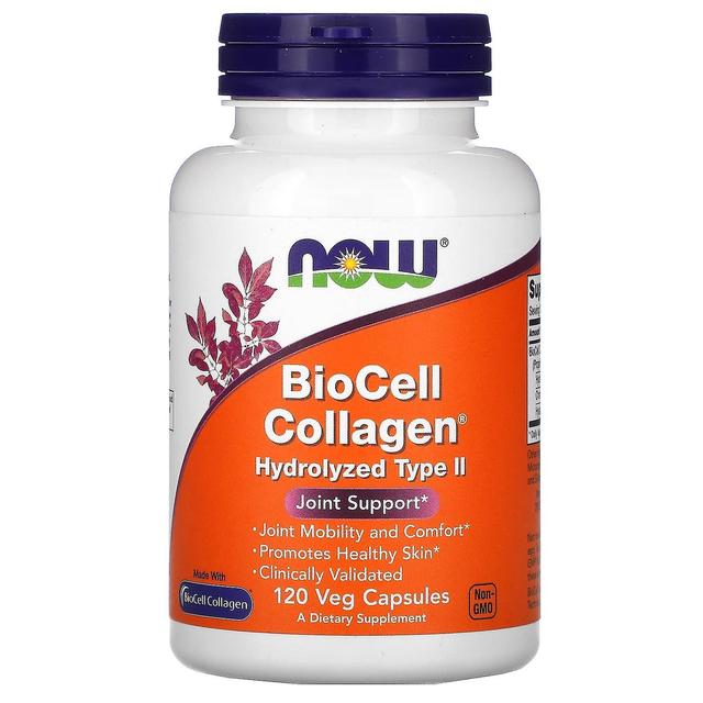 NOW Foods, BioCell Collagen, Hydrolyzed Type II, 120 Veg Capsules on Productcaster.