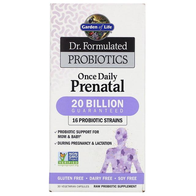 Garden of Life Livets trädgård, Dr. Formulerade probiotika, En gång dagligen prenatal, 30 vegetariska kapslar on Productcaster.