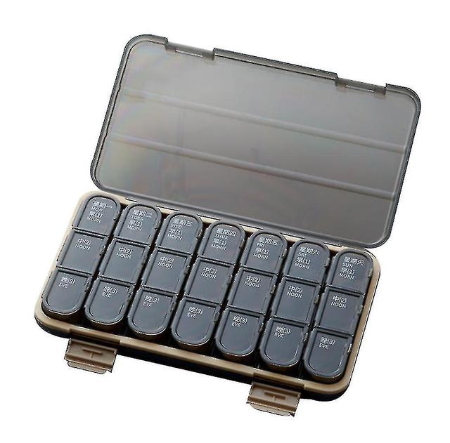 Yyh Pill Izer Week Pill Box Portable Pac 21 compartments on Productcaster.