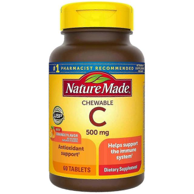 Nature Made Natuur gemaakt vitamine c, 500 mg, kauwtabletten, 60 EA on Productcaster.