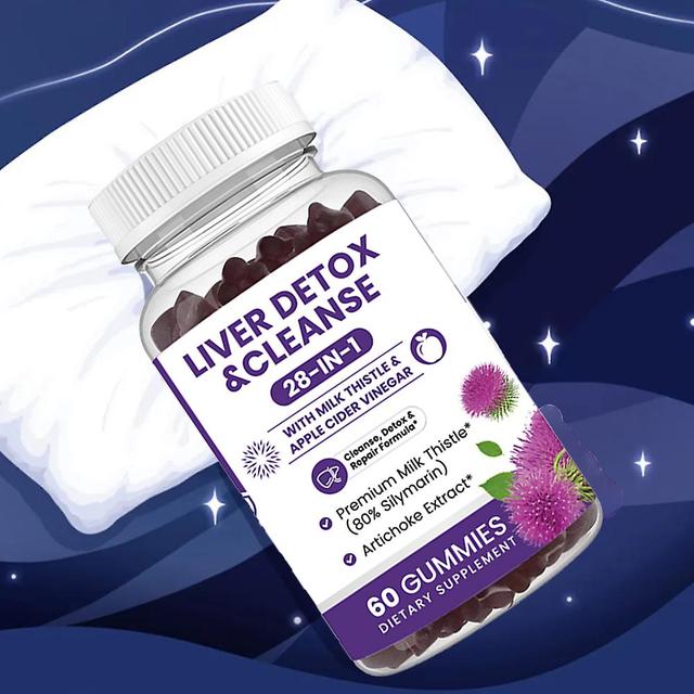 3 Pack Liver Cleanse Detox & Repair Gummies Recipe - Herbal Liver Support Supplement: Milk Thistle, Artichoke Extract, Dandelion, Beet, Chicory Root & on Productcaster.