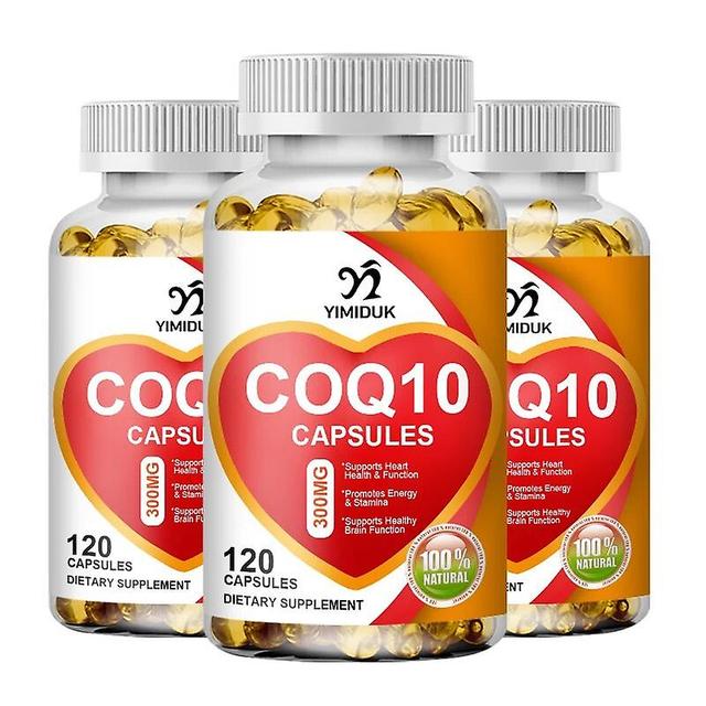 Visgaler Coq10 Cápsulas 300 mg Coenzima Q10 Vegetariano Para Apoyo Energético Corazón Saludable Protector Antioxidante 3 Botellas 120pcs on Productcaster.