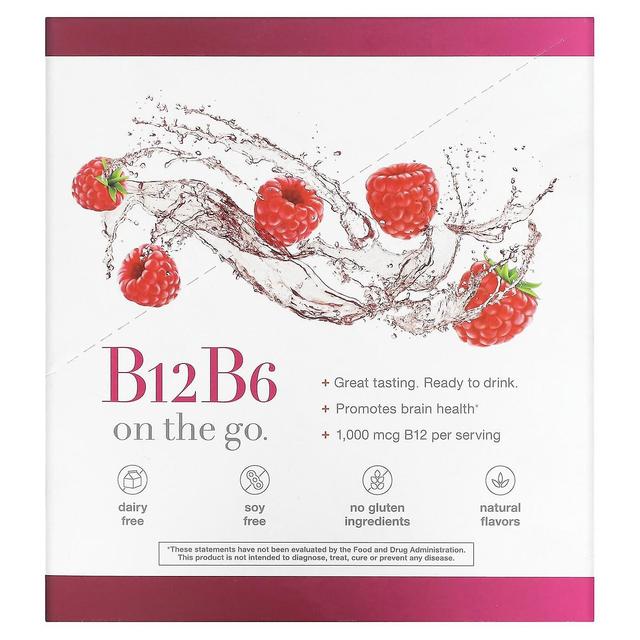 Youtheory, B12B6 On The Go, Raspberry, 12 Packets, 1 fl oz (30 ml) Each on Productcaster.