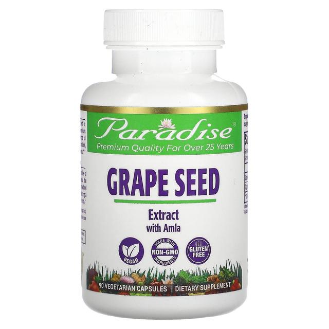 Paradise Herbs, Grape Seed Extract with Amla, 90 Vegetarian Capsules on Productcaster.