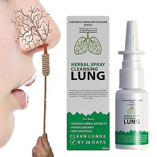 Lung Detox Herbal Cleanser Spray dla palaczy Wyczyść przekrwienie błony śluzowej nosa 20ml on Productcaster.