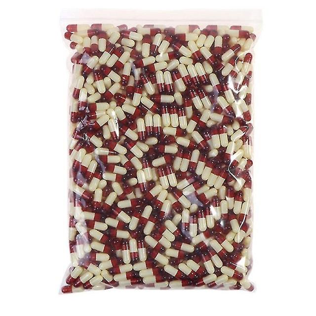 Hywell 1000pcs Standard Size 0# 1# Empty Capsules Gelatin Clear Capsules Hollow Hard Gelatin Transparent Seperated Joined Capsules Burgundy on Productcaster.