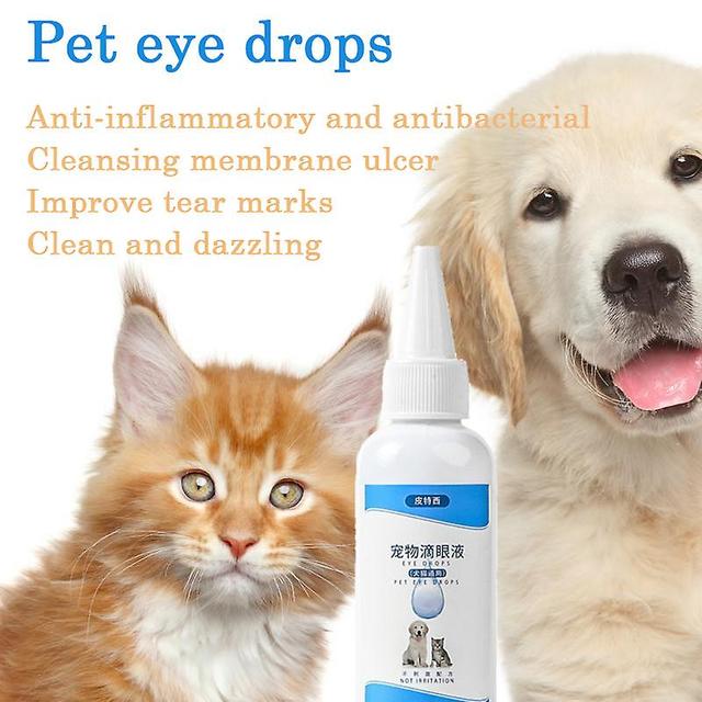 Visgaler Cats And Dogs Eye Drops To Remove Tear Marks, Pet Cleansing Eye Drops, Teddy Anti-inflammation, Redness And Swelling 60ml on Productcaster.