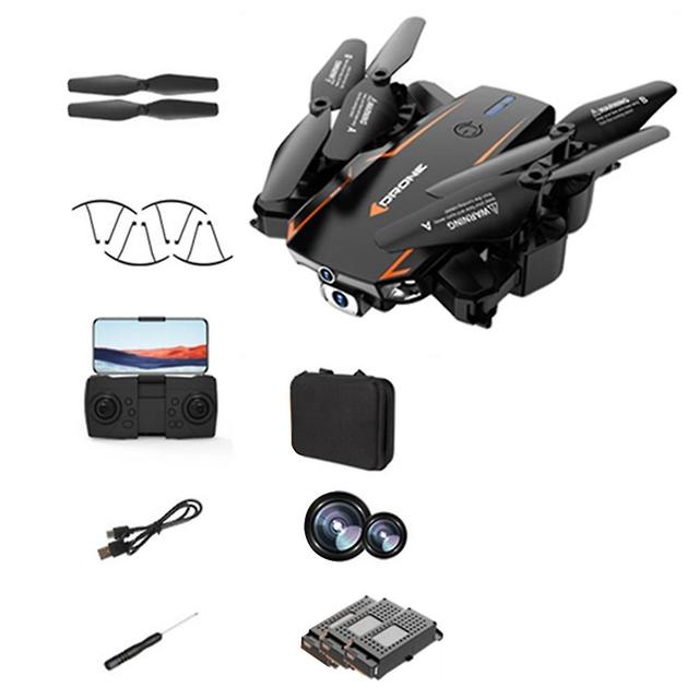 Portable Black/oranges Drone-camera With Bag 360 Flip Speed Adjustment Quadcopters Gifts For Kids Adults Black Dual8K 3B on Productcaster.