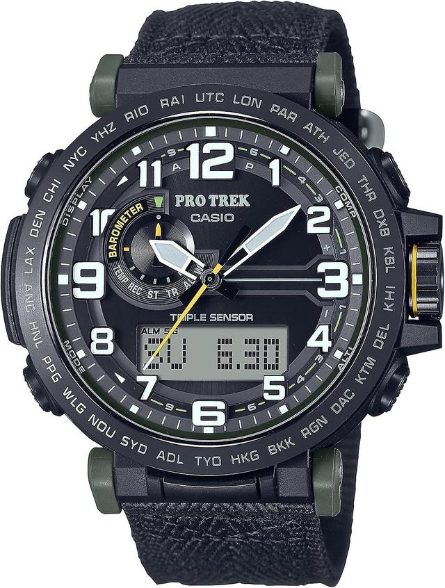 Casio Mens Watch PRG601YB-3 Preto e Verde on Productcaster.