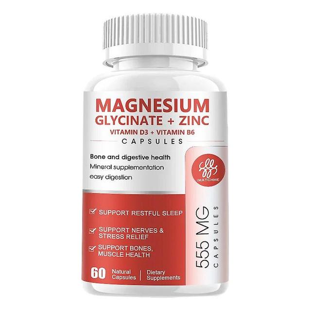 Magnesium (Glycinate) Supplement to Support Stress Relief, Sleep, Heart Health, Nerves, Muscles, and Metabolism, RelaxationTIB TIB . 60pcs on Productcaster.