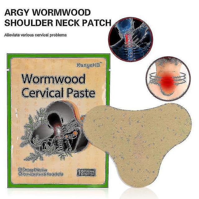 12pcs Wormwood Cervical Paste Multipurpose Natural Herbal Extracts Neck Pain Relief on Productcaster.