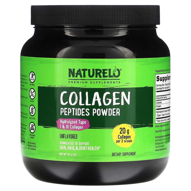 NATURELO, Collagen Peptides Powder, Unflavored, 1 lb (16 oz) on Productcaster.