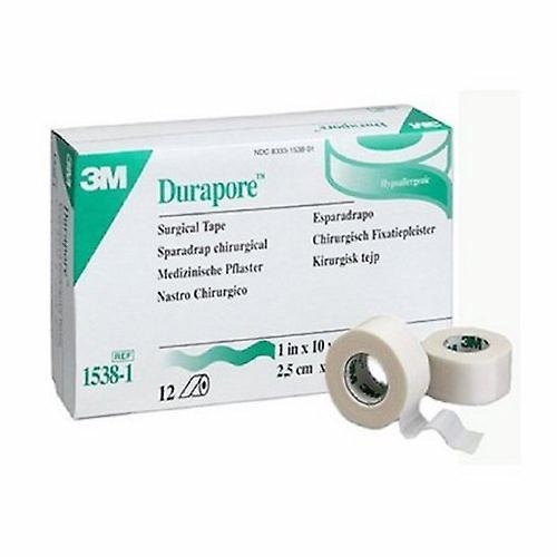 3M Medical Tape Durapore Silk-Like Cloth 1 Inch X 10 Yard White NonSterile, Count of 120 (Pack of 1) on Productcaster.