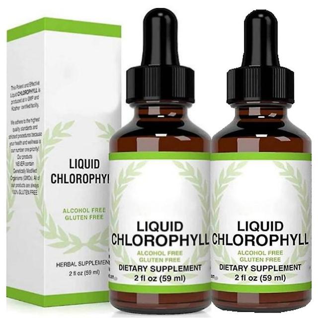 Chlorophyll Liquid Drops - All Natural Concentrate for Energy and Digestion 2pcs on Productcaster.